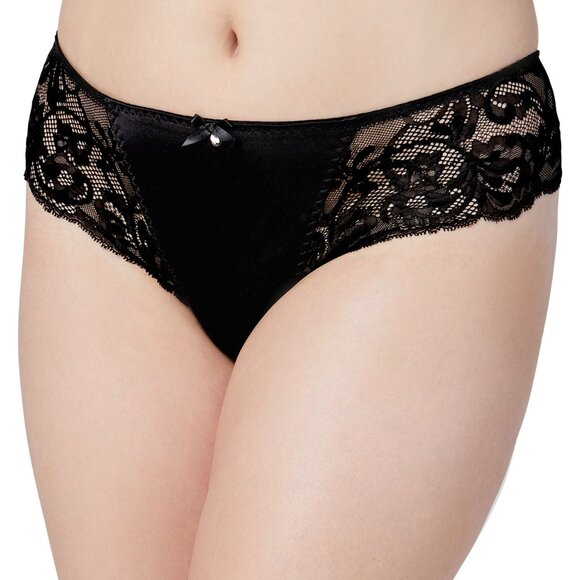 Set of 3! Thongs 3XL Panties Bramour Tribeca 3XL FITS 35-36" Lacy Briefs Black - Picture 2 of 16